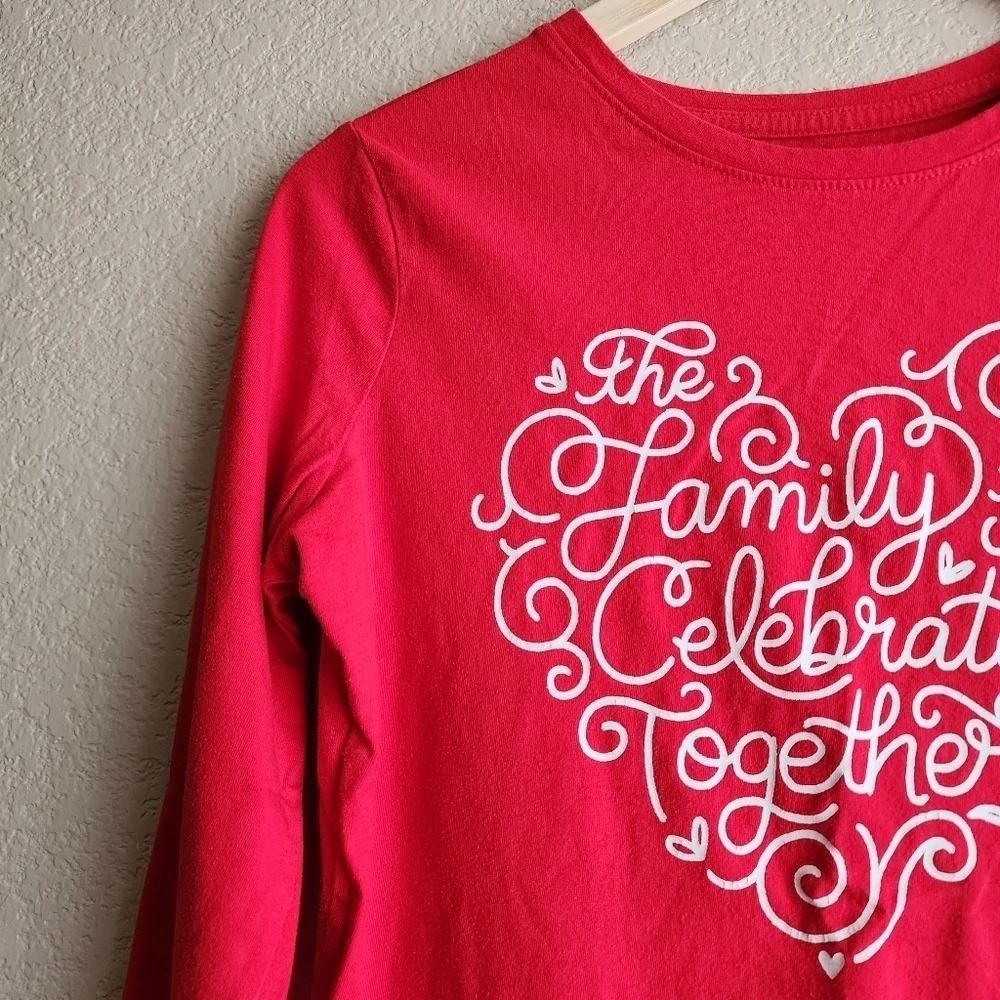 Cat and Jack red long sleeve Christmas shirt Size XL 14/16